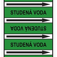 Značení potrubí, studená voda